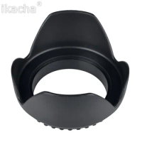 Hot Universal Digital Camera black Flower shape Lens Hood for Canon 450d 550 500d 600d 700d 18-55 Screw Spiral 58 mm