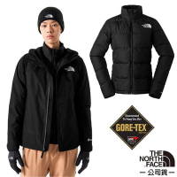 The North Face 女 GORE-TEX 防風防水透氣二件式連帽外套.夾克_83RU-JK3 黑