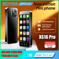 SOYES XS16 Pro 4'' Mini Smartphone 4GB RAM 128GB ROM Android 10.0 Octa-core 2100mAh Face ID 4G LTE Type-C OTG Small Phone