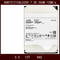 New Original HDD For WD/Hgst 12TB 3.5" SAS 12 Gb/s 256MB 7200RPM For Internal HDD For Enterprise Class HDD For HUH721212AL5200