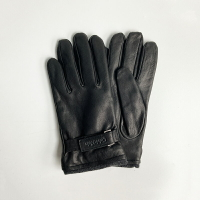 美國百分百【全新真品】Calvin Klein 手套 配件 CK 防風 護手 防寒 男款 皮革 黑色 AV34