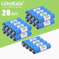 20pcs LiitoKala 3.2V 20AH 3C Battery pack LiFePo4 Lithium for diy 12V E-bike Scooter Wheel Chair AGV Car Golf Carts Batterie