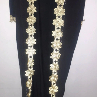 Abaya arab hitam full bordir