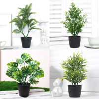 1PC Simulated Green Plant Potted Plant, Business Office, Living Room, Desktop, Foyer, Garden, Courtyard, Home Decoration