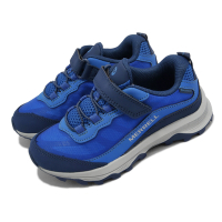 Merrell 童鞋 Moab Speed Low A/C Waterproof 藍 白 防水 魔鬼氈 中大童鞋 MK265979