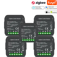 QS-Zigbee/Wifi-CP03 Tuya ZigBee/WiFi Curtain Switch Module for Roller Shutter Blinds Motor Smart Home Google Home Alexa Control