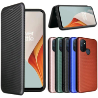 For Oneplus Nord N100 5G Case One Plus Nord Case Carbon Fiber Flip Leather Case For Oneplus Nord N10 5G 1+Nord N10 5G Case Cover