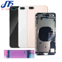 10Pcs Replacement For iPhone 8 Plus X XR XS MAX 8G 8P Back Middle Frame Chassis Full Housing Assembly Battery Cover + Flex Cable
