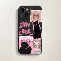 Sarung Telefon Kucing Hitam, Gaya Ins, Serasi dengan Telefon OnePlus (1 +) 13T, 13, 12, 12R, 11R, 11
