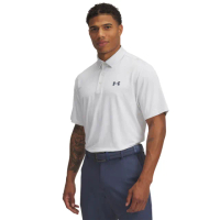 【UNDER ARMOUR】UA 男 Drive Jacquard 高爾夫 短POLO衫_1389846-114(白色)