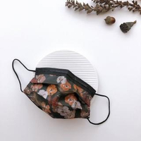 【Treasure Mask 無藏生醫】黑_花花蝴蝶/成人款(三層防護口罩/5片裝-4入組)