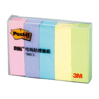 3M 思高牌 Post-it 利貼 NO.700CL-1 可再貼標籤紙 粉彩五色 15x50mm