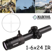 Marcool Hd 1-6x24 Ir Riflescope Snelle Focus Collimator Tactische Rode Verlichting Optische Sight Scope Voor Cqb. 223 AR15 .308