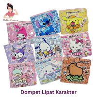 Dompet Anak Lipat Sling Bag Tas Selempang Sling Clutch Tali SD Remaja Bahan PU Tebal Melody Capybara