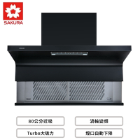 櫻花AI風控近吸隱藏除油煙機_升降款全隱藏80/90CM DR7396H〈原廠安裝〉