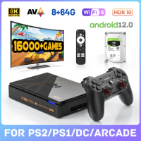 Retro Video Game Super Console x5pro16000+ Gaming 320g/4T for PS2/PS1/Wii/N64/SS Emulator 8K@60fps Android12 Smart TV Box