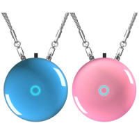 2 Pcs Fashionable Personal Wearable Necklace Type Hanging Neck Air Purifier Mini Portable Negative Ion Air Purifier