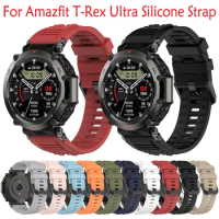 For Amazfit T-Rex Ultra Silicone Strap Sports Bracelet For Amazfit Trex Ultra A2142 Quick Release Silicone Replacement Wristband