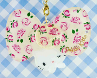 【震撼精品百貨】Hello Kitty 凱蒂貓~KITTY鑰匙圈-吊飾玫瑰