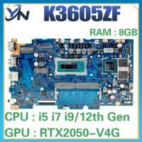K3605ZF DA0ZJ2MB8E0 Mainboard For ASUS K3605ZC K3605ZU K3605ZV Laptop Motherboard i5 i7 i9 12th Gen 