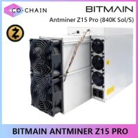 New Bitmain Antminer Z15 Pro ZEC ASIC Mining 840ksol/s Hashrate 2560W ZEC Miner Better Than Innosilicon A9 Antminer z15 Z11 Z11J