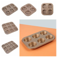Thực tế 4/6/9/12 Khoang Khuôn Muffin Nhỏ Tự làm Hình chữ nhật Khuôn nướng mini Dễ dàng giải phóng Kh