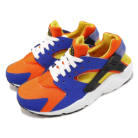 【NIKE 耐吉】休閒鞋 Huarache Run GS 童鞋 大童 女鞋 藍 橘 黃 撞色 經典 武士鞋(654275-421)