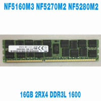 1PCS 1/pcs For Inspur Server Memory 16G 16GB 2RX4 DDR3L 1600 RAM NF5160M3 NF5270M2 NF5280M2
