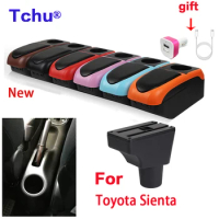 For Toyota Sienta Armrest For Toyota Sienta Car Armrest box Storage box cup holder ashtray USB Car accessories