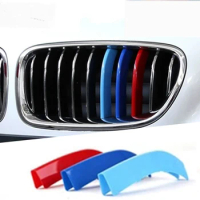 BMW front grille grille trim strip three-color buckle Sport Grilles Hood Grill For BMW E84 X1 2010-2015 Car Styling