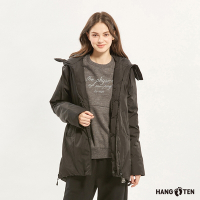 Hang Ten-女裝-恆溫多功能-石墨烯防風防輕潑水抗靜電貼合保暖外套-黑