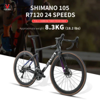 SAVA new Carbon Fiber road bike R16-7120 Road Bike 24-Speed Carbon Fiber Handlebars+Wheels With SHIMAN0 105 R7120 Racing Bike
