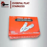 Overpal Plat Grendel Gembok SS Stainless Steel No. 3