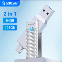 ORICO Mini USB Flash Drive 3.0 Pendrive USB A Type C Memory Storage Pen Stick Disk On Key 64GB 128GB 64 128 GB for PC Laptop TV