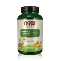 【NOW Foods】寵物OMEGA-3魚油膠囊1瓶(180顆-美國獸醫師專業推薦)
