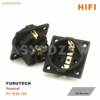 1 PCS FURUTECH Neutral FI-E30 (G)/(R) EU socket Phosphor bronze Gold-plated/Rhodium-plated Schuko 16A/250V