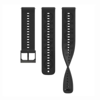 Suunto 22mm Athletic 6 矽膠錶帶 S+M 全黑色