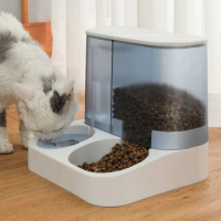Large Capacity Cat Food Dispenser Automatic Drinking Water Bowl Pet Supplies Wet And Dry Separation Dog Food Container