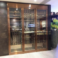 Chateau Villa stainless steel constant temperature and humidity red wine cabinet wine cellar luxury wine cabinet wine shelf