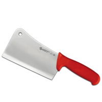【SANELLI 山里尼】SUPRA剁刀 18CM 番茄紅色 剁骨刀(158年歷史、義大利工藝美學文化必備)