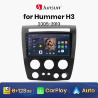 Junsun V1 AI Voice Wireless CarPlay Android Auto Radio for HUMMER H3 2005 2010 4G Car Multimedia GPS 2din autoradio