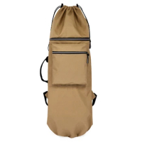 Double Rocker Skateboard Backpack Land Surfboard Bag Longboard Bag Skateboard Carry Bag Accessories,Khaki S