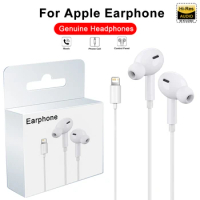 Original For Apple Headphones For iPhone 15 14 13 12 11 Pro Max X 8 Plus Lightning Earphones Bluetooth Wired Earbuds Accessories