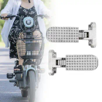2Pcs Electric Bike Rear Pedals Folding Foot Pegs Sturdy Rear Step Accessory Bike