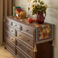 2025 American Retro Table Runner Light Luxury High-End Dresser Tea Runner Living Room Dining Table R