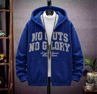 Sweater Hoodie Zipper - No Guts No Glory Premium Unisex Anak Dan Dewasa Streetwear Oversize Tebal & 
