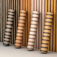 Wallpaper Dinding Stiker Dinding Wallsticker Motif WPC Salur Kayu