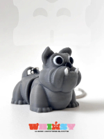 Mainan Gantungan Kunci Anjing Bulldog, Keychain Flexi Bulldog Toys Anti Stress