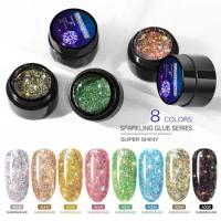 5ml Shiny Glitter Sequins Nail Gel Nail Polish Lacquer Long Lasting Diamond Gel Nail Art Brushes Manicure TSLM1