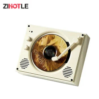 ZIHOTLE Bluetooth Speaker Classic Retro Wireless Wall Mounted Lossless CD Subwoofer Sound Box with Remote Control Music Player